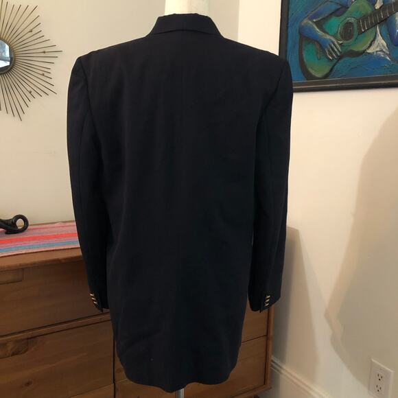 VTG JH Collectibles Wool Blazer Navy Double Breasted 12 M/L Union USA Preppy - Picture 7 of 14